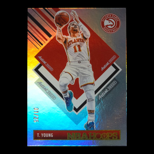 2024-25 TRAE YOUNG Artist Proof 1/25 Hoops Hawks #287