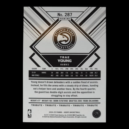 2024-25 TRAE YOUNG Artist Proof 1/25 Hoops Hawks #287
