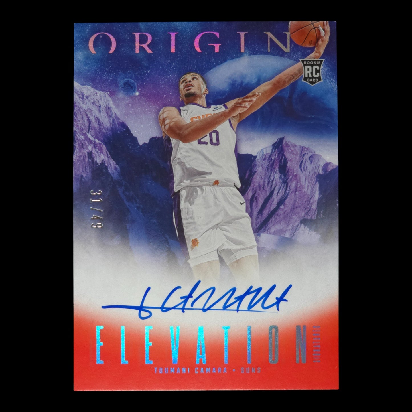2023-24 TOUMANI CAMARA Elevation Signatures 31/49 Origins Suns ES-TCS