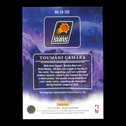 2023-24 TOUMANI CAMARA Elevation Signatures 31/49 Origins Suns ES-TCS