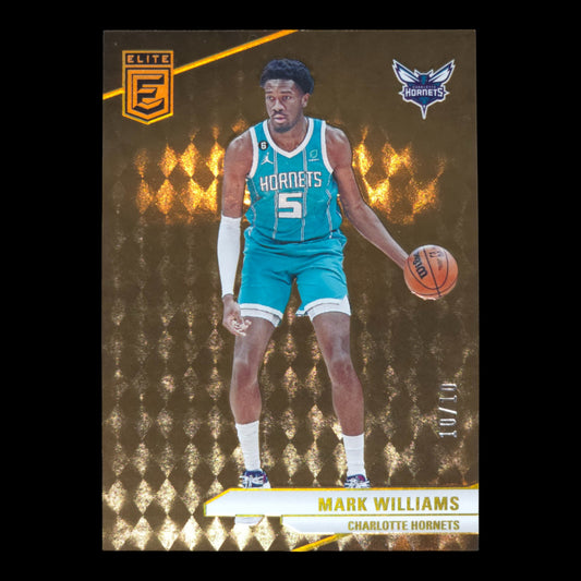 2023-24 MARK WILLIAMS Gold Bookend 10/10 Elite Hornets #139
