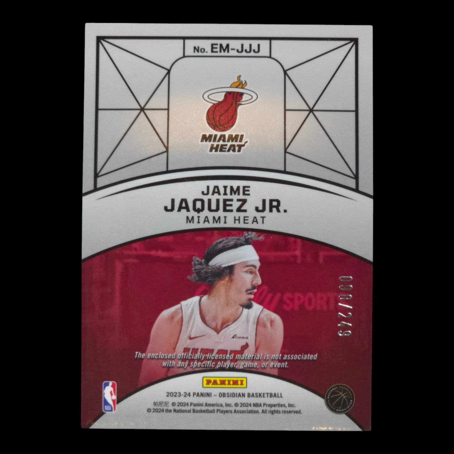 2022-23 JAIME JAQUEZ JR. Eclipse 90/249 Obsidian Heat EM-JJJ