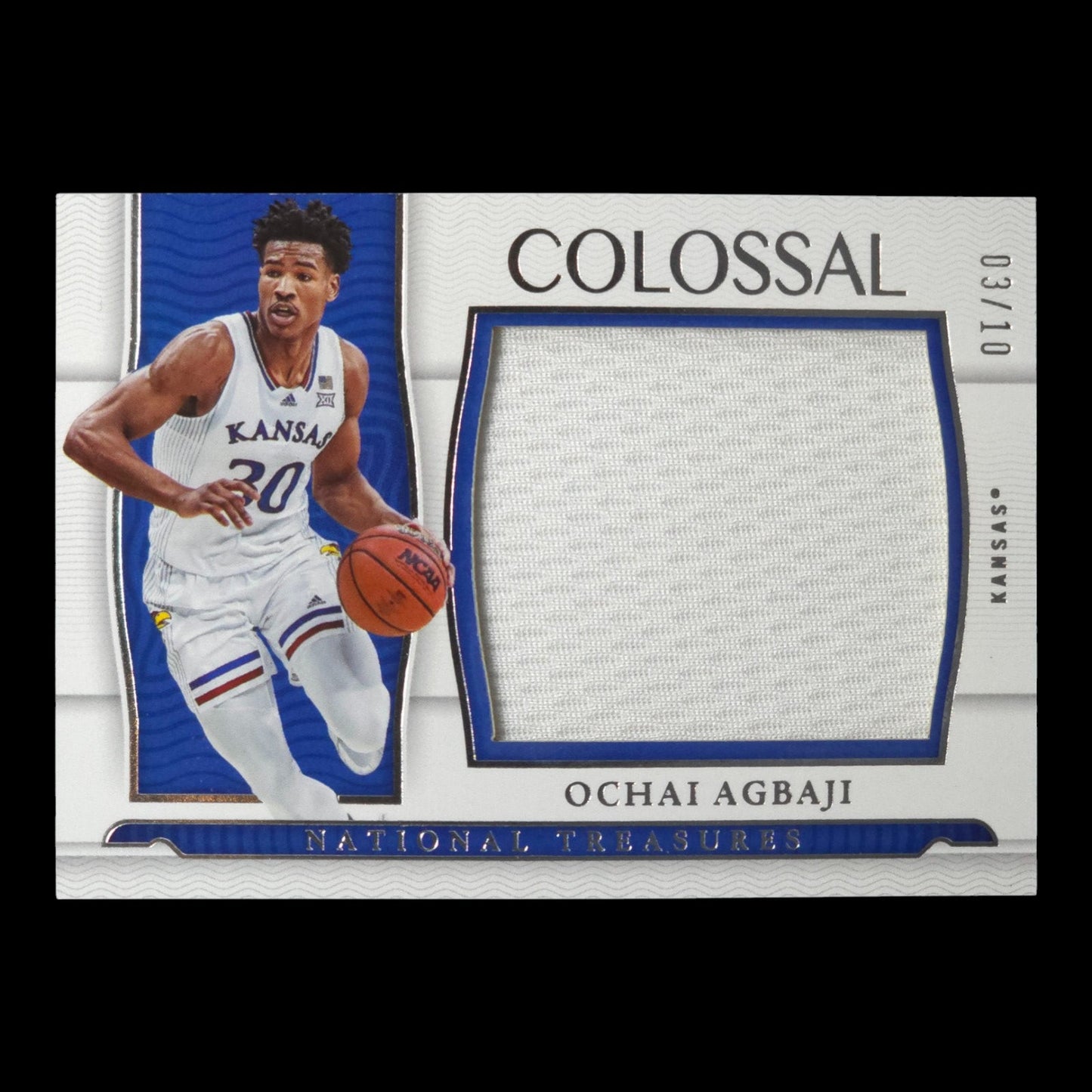 2022-23 OCHAI AGBAJI Colossal Materials 3/10 National Treasures Collegiate CRM-OAG