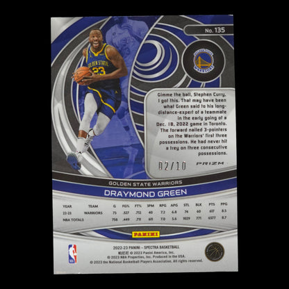 2022-23 DRAYMOND GREEN Gold Prizm 2/10 Spectra GWS #135