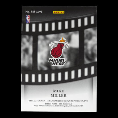 2022-23 MIKE MILLER Freeze Frame Signatures 98/99 Noir Heat FRF-MML
