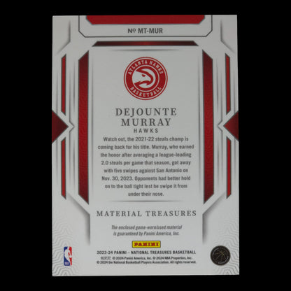 2023-24 DEJOUNTE MURRAY Material Treasures 95/99 Game Worn NT MT-MUR