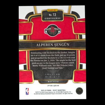 2023-24 ALPEREN SENGUN Concourse Maroon 172/175 Select Rockets #13