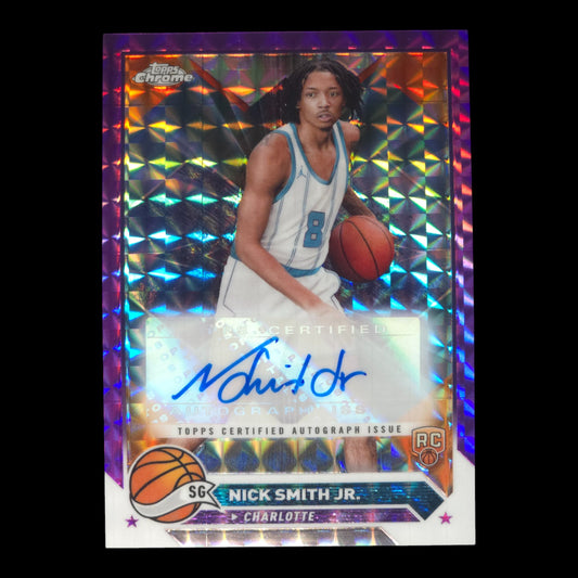 2023-24 NICK SMITH JR Purple Refractor Autograph Topps Chrome CG-NSJ