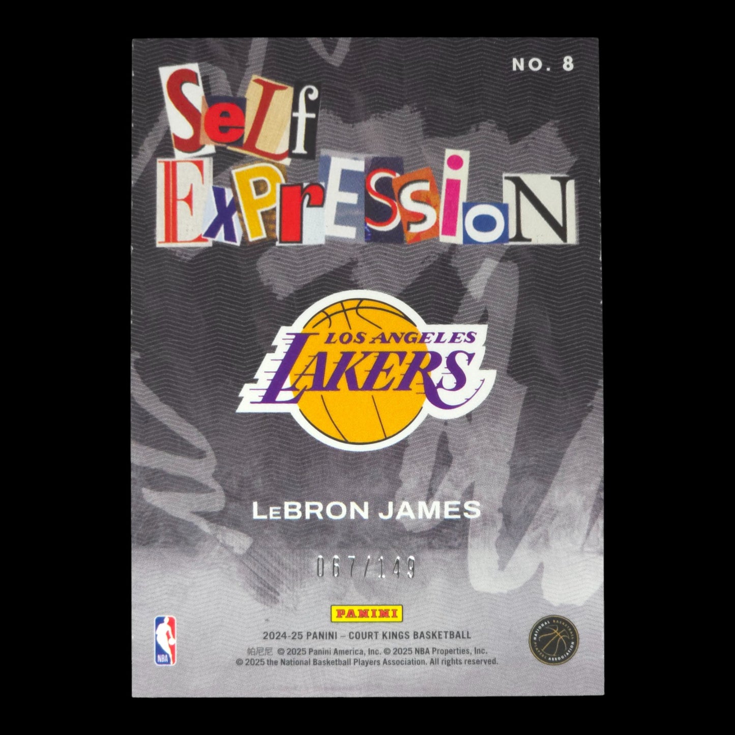 2024-25 LEBRON JAMES Self Expression Ruby 67/149 Court Kings Lakers #8