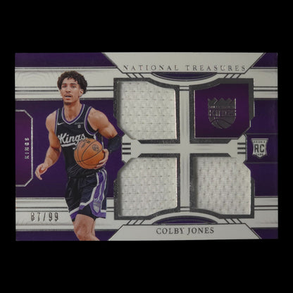2023-24 COLBY JONES Rookie Triple Materials 87/99 National Treasures Kings RTM-JON