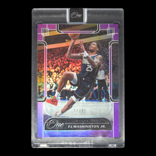 2023-24 PJ WASHINGTON JR. Purple 11/25 Panini One and One Encased Mavericks #66
