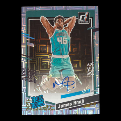 2023-24 JAMES NNAJI Rated Rookie Auto Donruss Choice Hornets #274