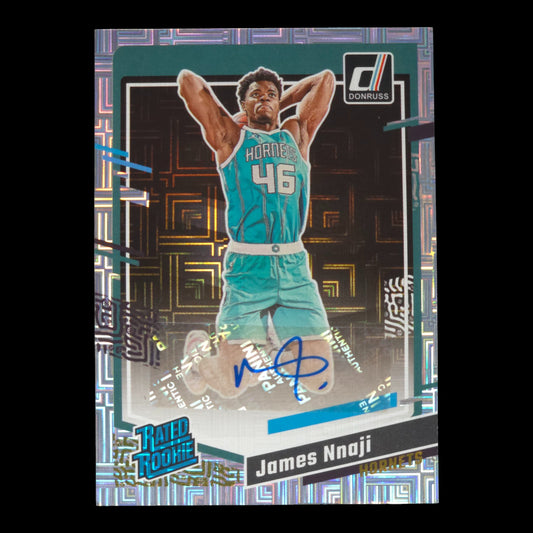 2023-24 JAMES NNAJI Rated Rookie Auto Donruss Choice Hornets #274