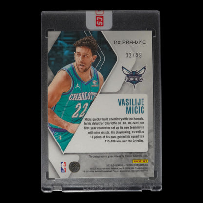2023-24 VASILIJE MICIC Rookie Auto 32/99 Panini Encased Phoenix Hornets PRA-VMC