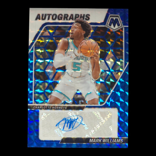 2023-24 MARK WILLIAMS Blue Autographs 21/49 Mosaic Hornets AM-WIL