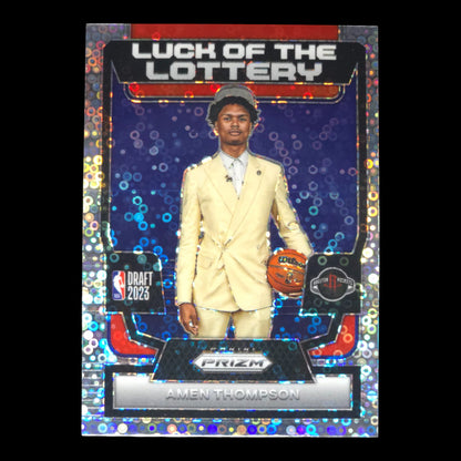 2023-24 AMEN THOMPSON Luck Of The Lottery Disco Prizm Rockets #12