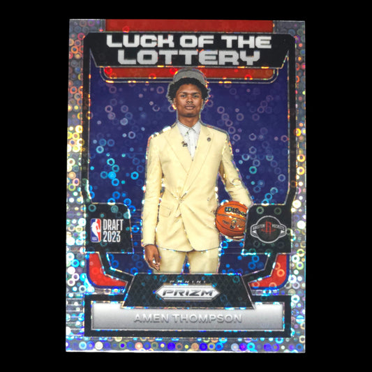 2023-24 AMEN THOMPSON Luck Of The Lottery Disco Prizm Rockets #12