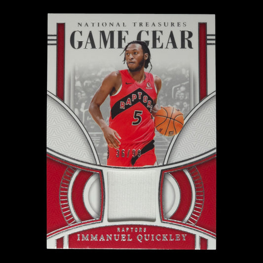 2023-24 IMMANUEL QUICKLEY Game Gear 36/99 Game Worn National Treasures GG-IMM