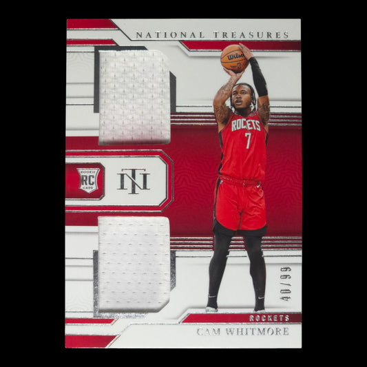 2023-24 CAM WHITMORE Rookie Dual Materials 40/99 National Treasures RD-CAM