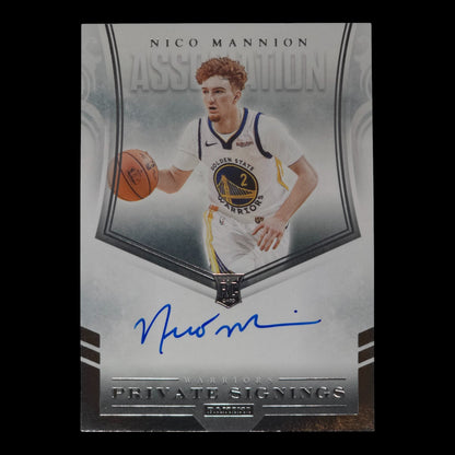 2021-22 NICO MANNION Rookie Association Private Signings On Card PSA-NMA