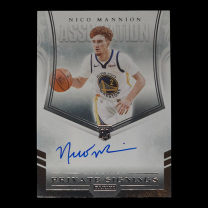 2021-22 NICO MANNION Rookie Association Private Signings On Card PSA-NMA-1