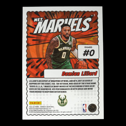 2023-24 DAMIAN LILLARD Red Hyper Net Marvels 10/25 Donruss #3