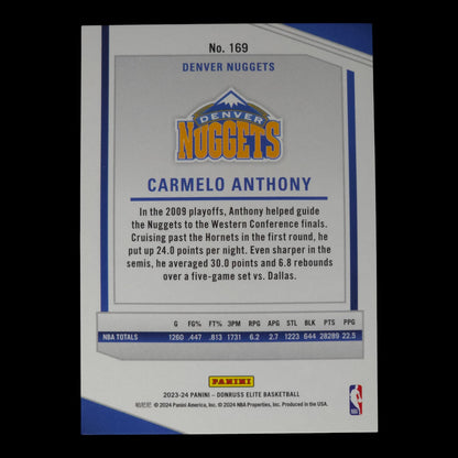 2023-24 CARMELO ANTHONY Gold 6/10 Elite Nuggets #169
