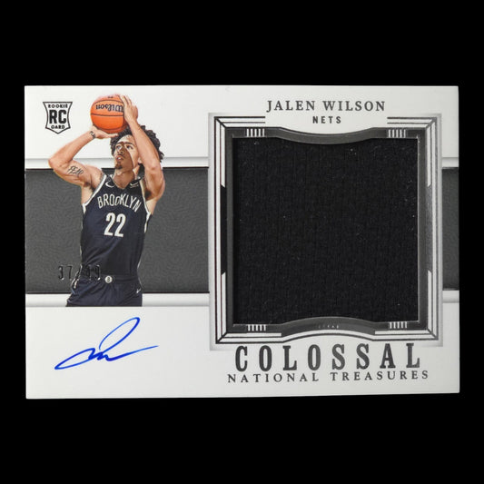2023-24 JALEN WILSON Colossal Materials Auto 37/49 National Treasures CMA-JWL