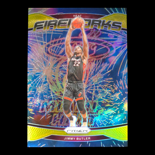 2024-25 JIMMY BUTLER Fireworks Gold 7/10 Prizm Heat #16