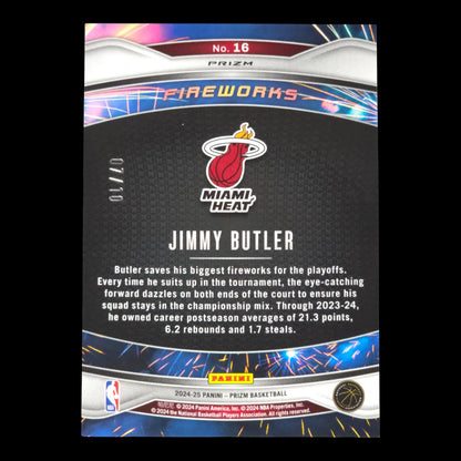 2024-25 JIMMY BUTLER Fireworks Gold 7/10 Prizm Heat #16