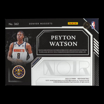 2022-23 PEYTON WATSON RPA On card Auto 53/99 Noir Nuggets #362