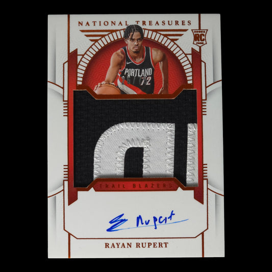 2023-24 RAYAN RUPERT RPA On card Auto 26/75 National Treasures Blazers #113