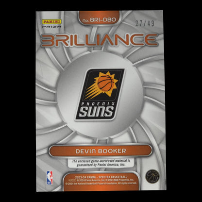 2023-24 DEVIN BOOKER Brilliance Astral Prizm GW Material 27/49 Spectra BRI-DBO