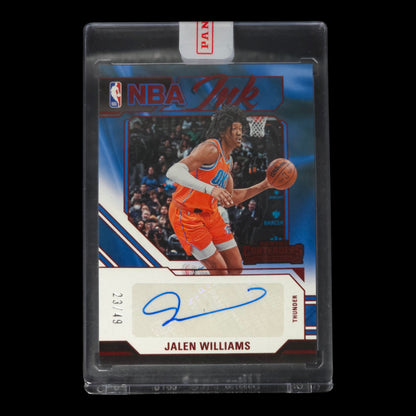2023-24 JALEN WILLIAMS NBA Ink Red 23/49 Contenders OKC NI-JWO