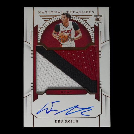 2023-24 DRU SMITH RPA On Card Auto 6/49 National Treasures Heat #128