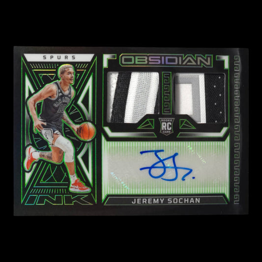 2022-23 JEREMY SOCHAN RC Jersey Ink Electric Etch Green 18/25 Obsidian RJI-SJS