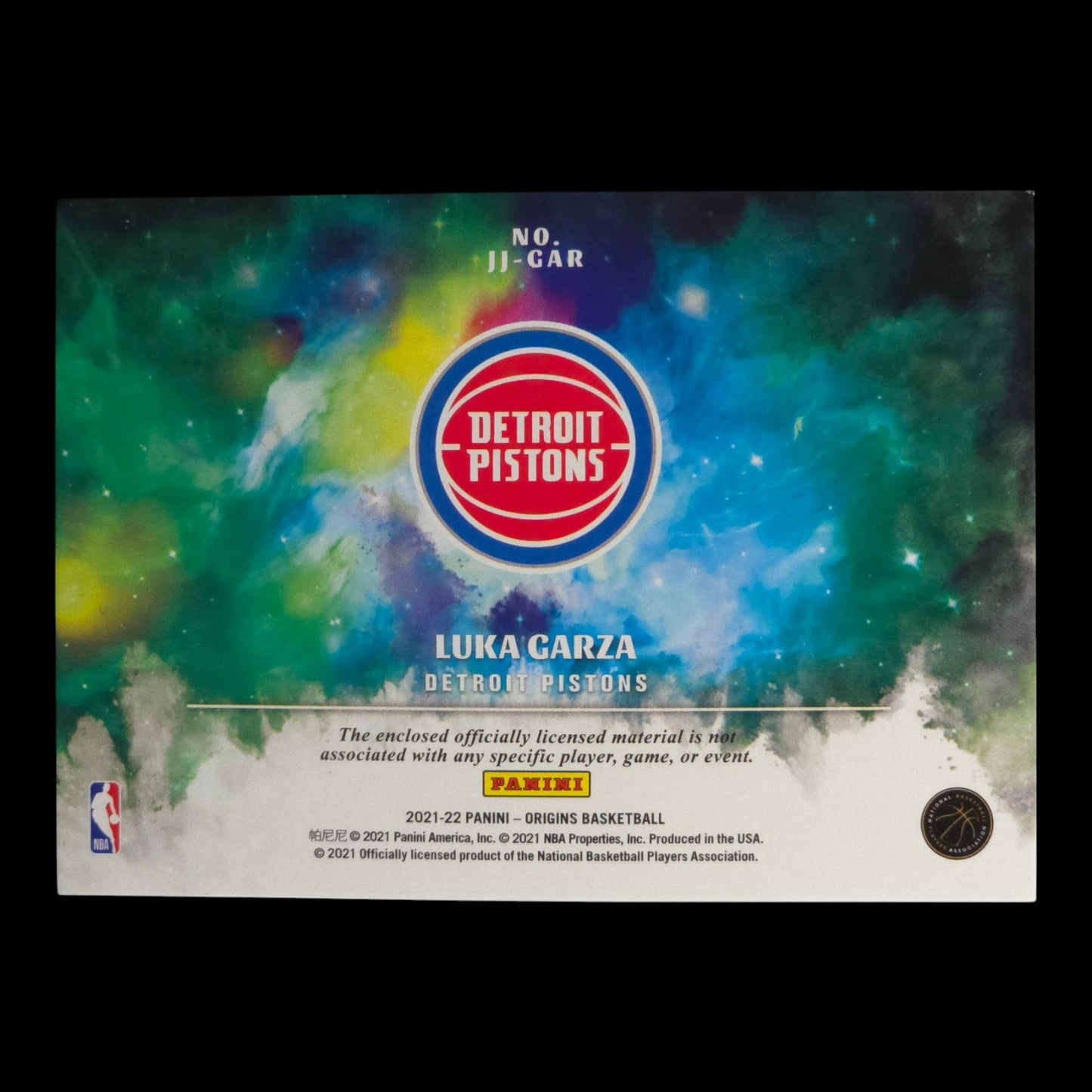 2021-22 LUKA GARZA Jumbo Jerseys Gold 7/10 Origins Pistons JJ-GAR