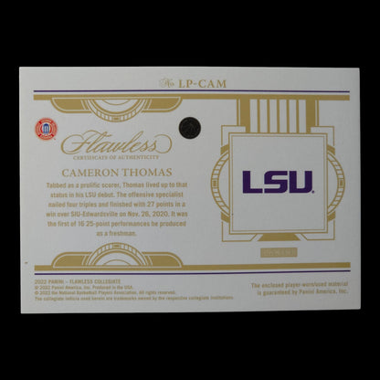 2022-23 CAMERON THOMAS Legacy Patches Gold 5/10 Flawless Collegiate LP-CAM