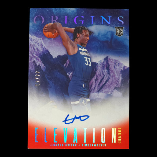 2023-24 LEONARD MILLER Elevation Signatures 44/49 Origins Timberwolves ES-LMT