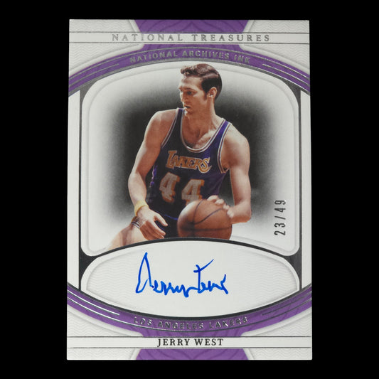 2021-22 JERRY WEST National Archives Ink 23/49 National Treasures Lakers NAI-JWS