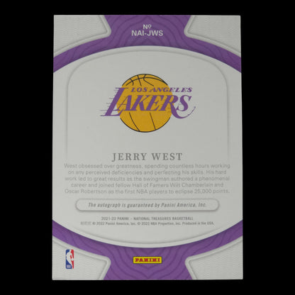 2021-22 JERRY WEST National Archives Ink 23/49 National Treasures Lakers NAI-JWS