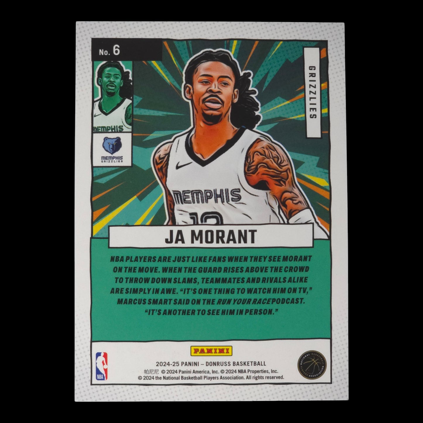 2024-25 JA MORANT Marvels Blue Stars 39/99 Donruss Grizzlies #6