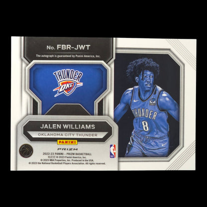 2022-23 JALEN WILLIAMS Fast Break Rookie Autograph Prizm OKC FBR-JWT