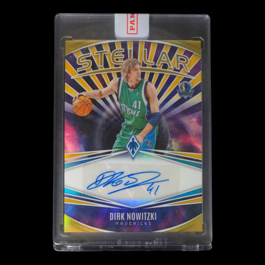 2023-24 DIRK NOWITZKI Stella Gold Auto 3/10 Panini Sealed Phoenix Mavs SS-DNW