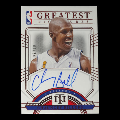 2023-24 CHAUNCEY BILLUPS Greatest Signatures 1/24 On Card NT NGS-CBU