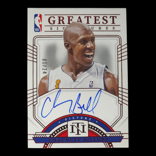 2023-24 CHAUNCEY BILLUPS Greatest Signatures 1/24 On Card NT NGS-CBU