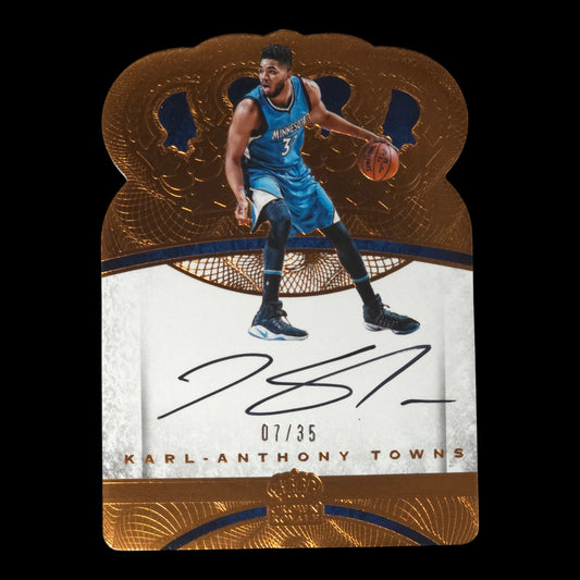16-17 KARL-ANTHONY TOWNS Bronze 7/35 Preferred Basketball Crown Royale Auto #160
