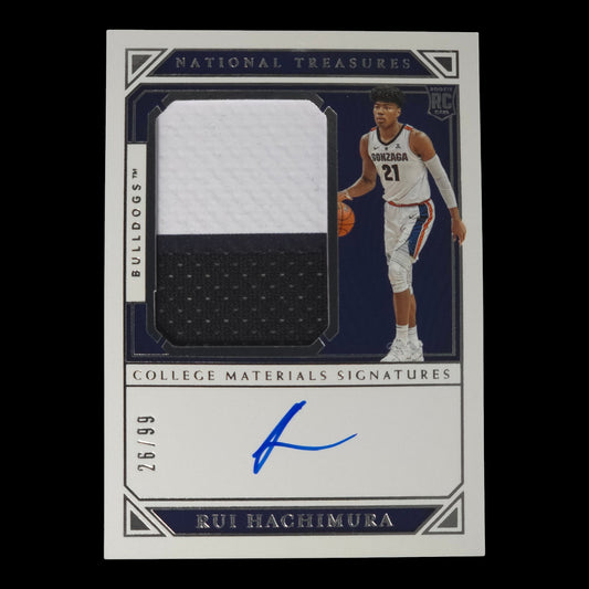 2019-20 RUI HACHIMURA College Materials Signatures 26/99 National Treasures