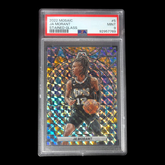 2022-23 JA MORANT Stained Glass Case Hit PSA 9 Mosaic Grizzlies #5