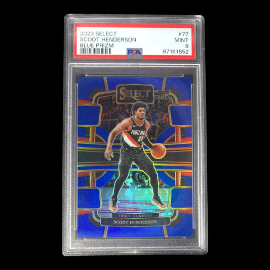 2023-24 SCOOT HENDERSON Rookie Concourse Silver PSA 9 Select Blazers #77